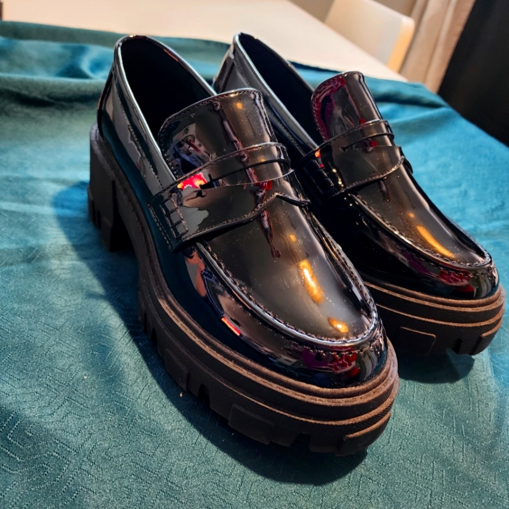 Black Platform Loafers